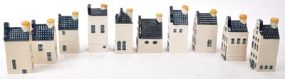 Lot 171 - KLM - BOLS - COLLECTION OF TEN DELFT BLUE MINIATURE LIQUOR HOUSES