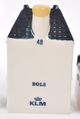 Lot 171 - KLM - BOLS - COLLECTION OF TEN DELFT BLUE MINIATURE LIQUOR HOUSES