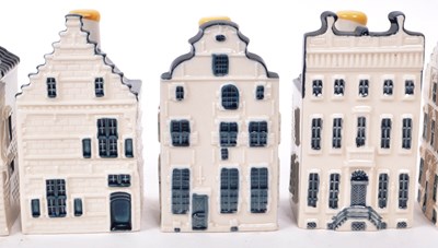 Lot 181 - KLM - BOLS - COLLECTION OF TEN DELFT BLUE MINIATURE LIQUOR HOUSES