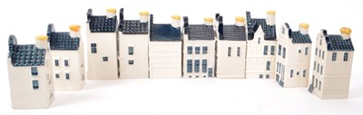 Lot 181 - KLM - BOLS - COLLECTION OF TEN DELFT BLUE MINIATURE LIQUOR HOUSES