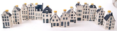 Lot 183 - KLM - BOLS - COLLECTION OF FOURTEEN DELFT BLUE MINIATURE LIQUOR HOUSES