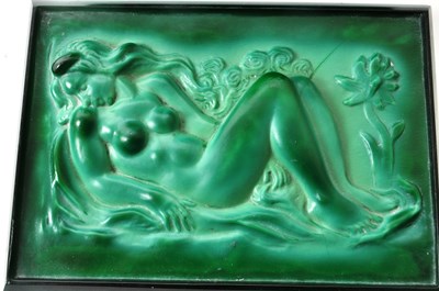 Lot 184 - HEINRICH HOFFMANN - ART DECO MALACHITE GLASS BOX AND LID
