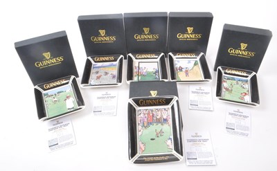 Lot 187 - GUINNESS - SIX BATEMAN CARTOON CERAMIC PIN TRAYS