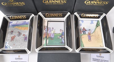 Lot 187 - GUINNESS - SIX BATEMAN CARTOON CERAMIC PIN TRAYS