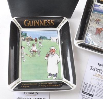 Lot 187 - GUINNESS - SIX BATEMAN CARTOON CERAMIC PIN TRAYS
