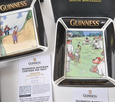 Lot 187 - GUINNESS - SIX BATEMAN CARTOON CERAMIC PIN TRAYS