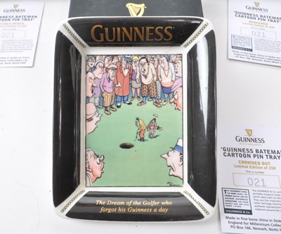 Lot 187 - GUINNESS - SIX BATEMAN CARTOON CERAMIC PIN TRAYS