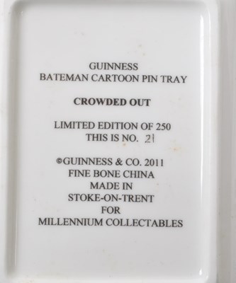 Lot 187 - GUINNESS - SIX BATEMAN CARTOON CERAMIC PIN TRAYS