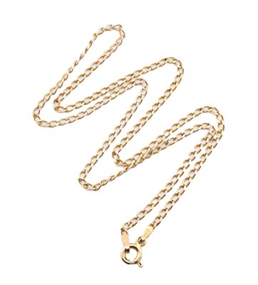 Lot 211 - HALLMARKED 9CT GOLD CURB LINK CHAIN NECKLACE