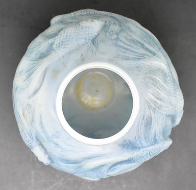 Lot 70 - RENE LALIQUE - FORMOSE VASE - 1920S OPALESCENT BLUE STAINED VASE