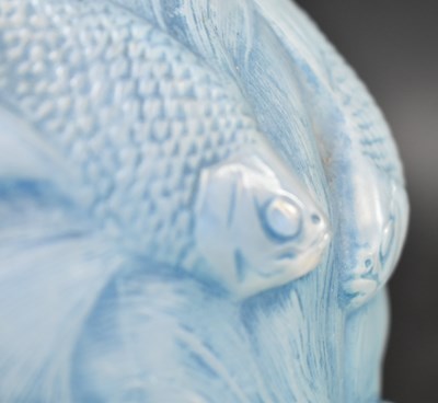 Lot 70 - RENE LALIQUE - FORMOSE VASE - 1920S OPALESCENT BLUE STAINED VASE