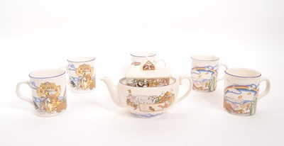 Lot 120 - WADE CERAMICS - VINTAGE NOAH'S ARK TEA SET FOR BOOTS