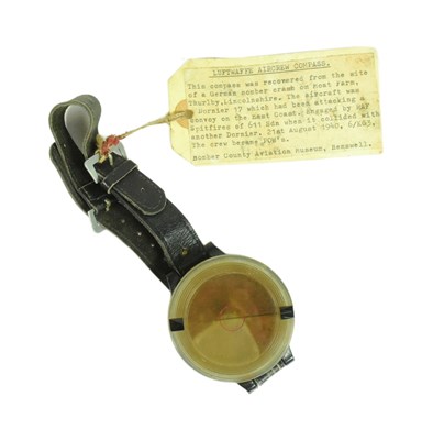 Lot 300 - WWII SECOND WORLD WAR GERMAN LUFTWAFFE WRIST COMPASS