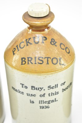 Lot 126 - PICKUP & CO. BRISTOL - THREE 1930S STONEWARE FLAGONS