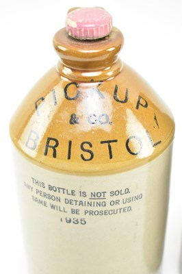 Lot 126 - PICKUP & CO. BRISTOL - THREE 1930S STONEWARE FLAGONS