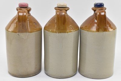 Lot 126 - PICKUP & CO. BRISTOL - THREE 1930S STONEWARE FLAGONS
