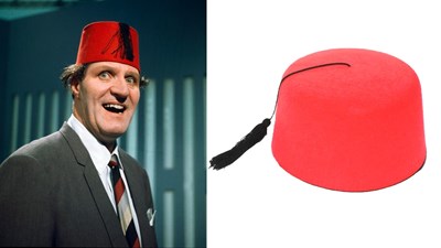 Lot 10 - TOMMY COOPER - ORIGINAL OWNED AND WORN ICONIC RED FEZ