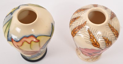 Lot 157 - MOORCROFT POTTERY - TWO CONTEMPORARY CERAMIC FLORAL VASES