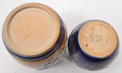 Lot 156 - ROYAL DOULTON - LAMBETH - EARLY 20TH CENTURY TOBACCO JAR & VASE