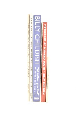 Lot 56 - CHILDISH, BILLY. SIX SIGNED FIRST EDITION BOOKS