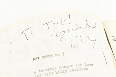 Lot 56 - CHILDISH, BILLY. SIX SIGNED FIRST EDITION BOOKS
